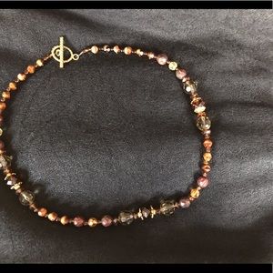 Brown beaded necklace